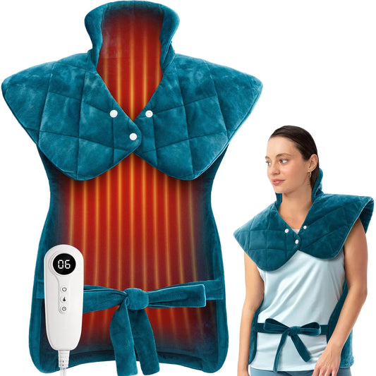 Heated Therapy Pad – Full-Body Comfort for Neck, Shoulders & Back– Glowaro™