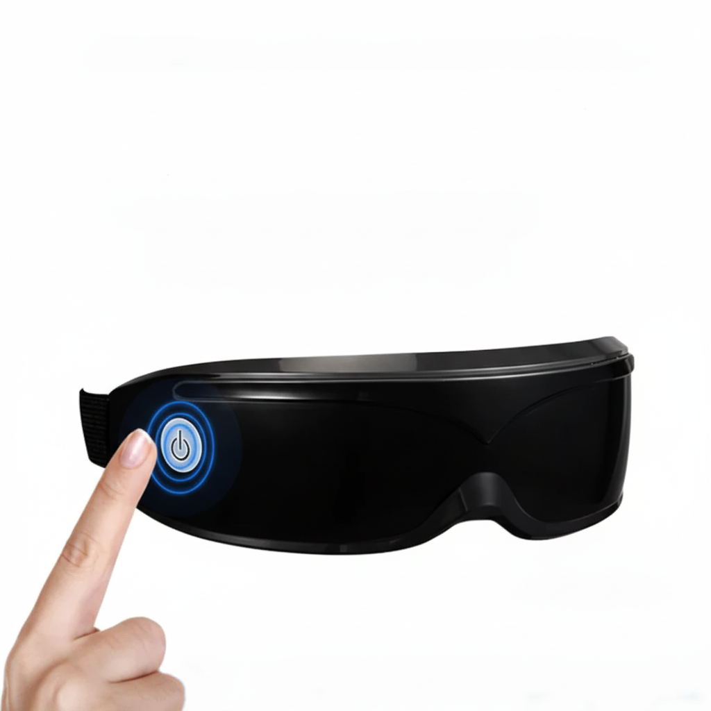 Eye Massager with Heat & Vibration – Portable Electric Eye Mask for Stress Relief & Relaxation– Glowaro™