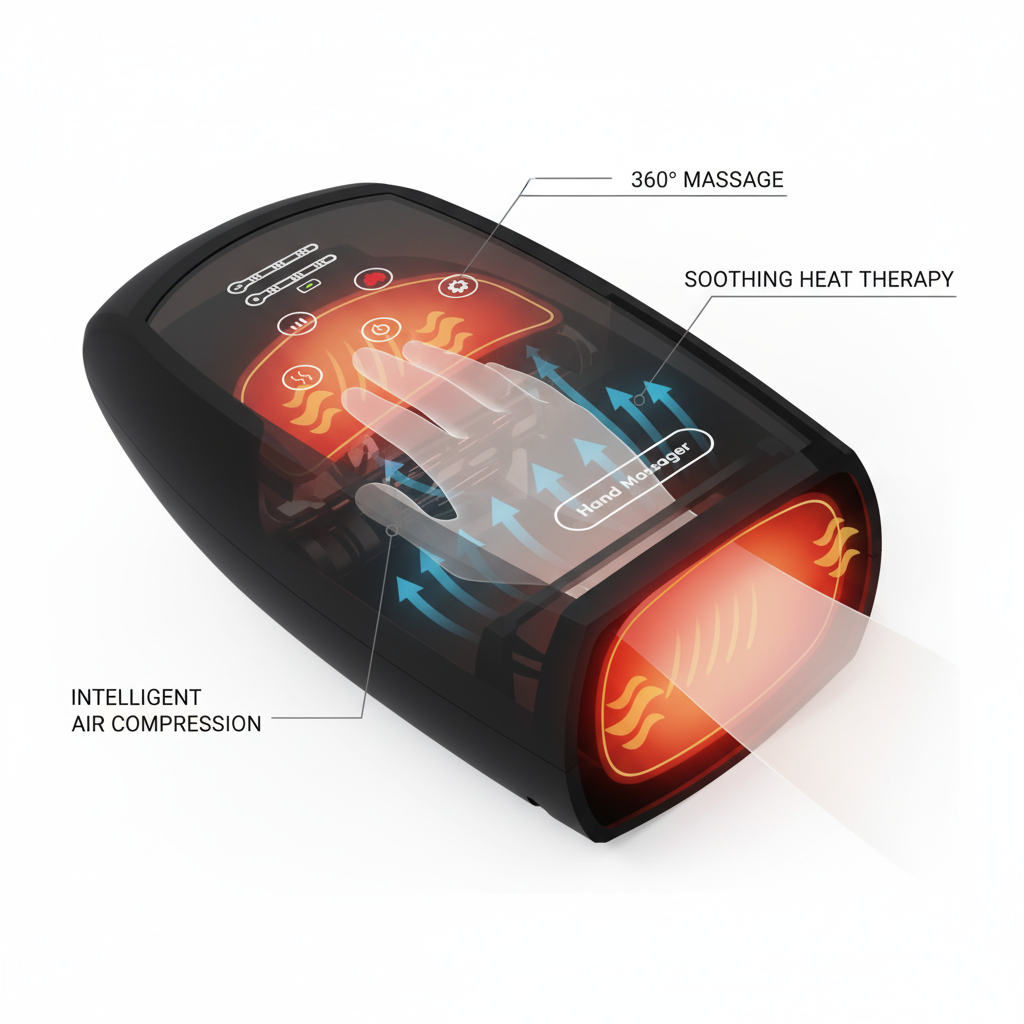 Smart Hand Massager with Heat – Deep Relaxation for Tired Hands– Glowaro™