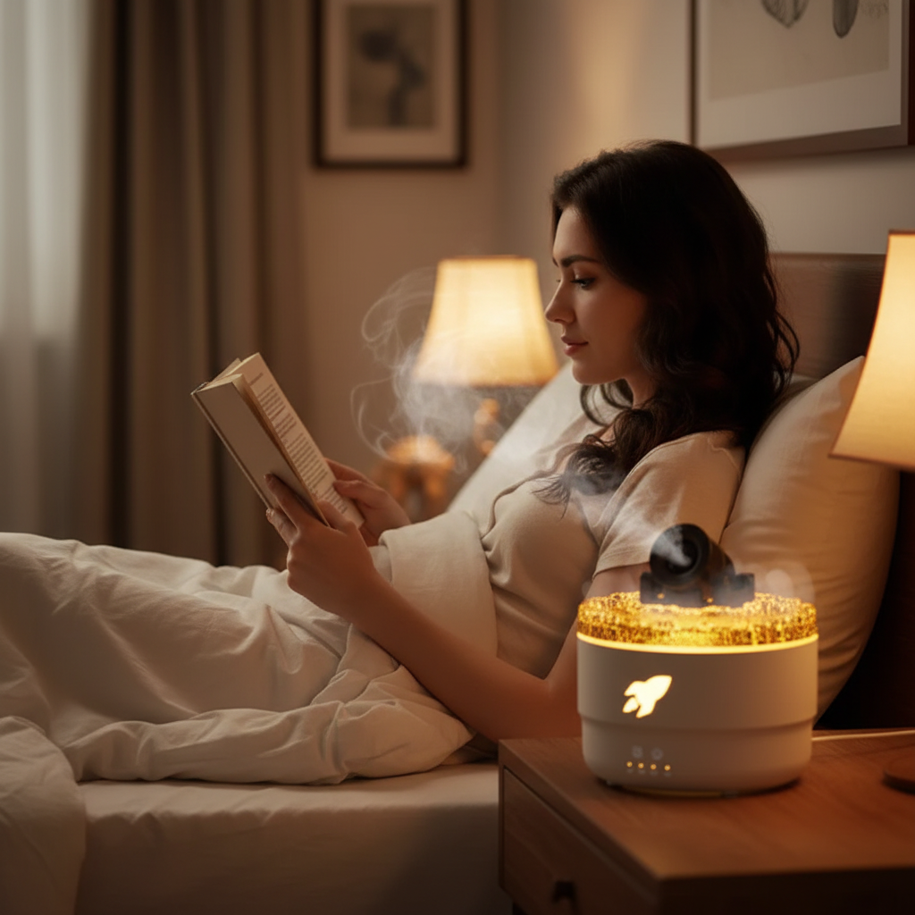 FlameAura Aromatherapy Humidifier – Calming Flame Mist for Relaxing Spaces– Glowaro™
