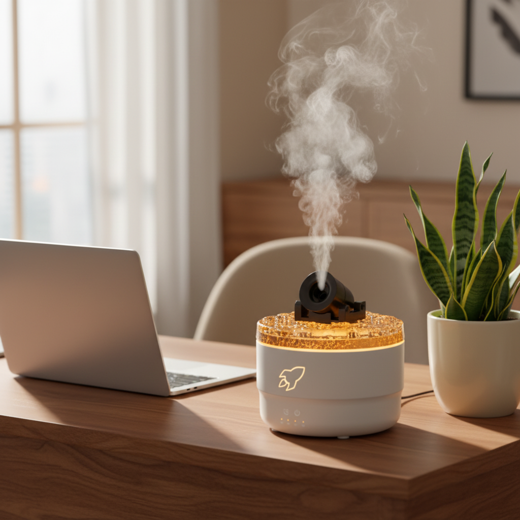 FlameAura Aromatherapy Humidifier – Calming Flame Mist for Relaxing Spaces– Glowaro™