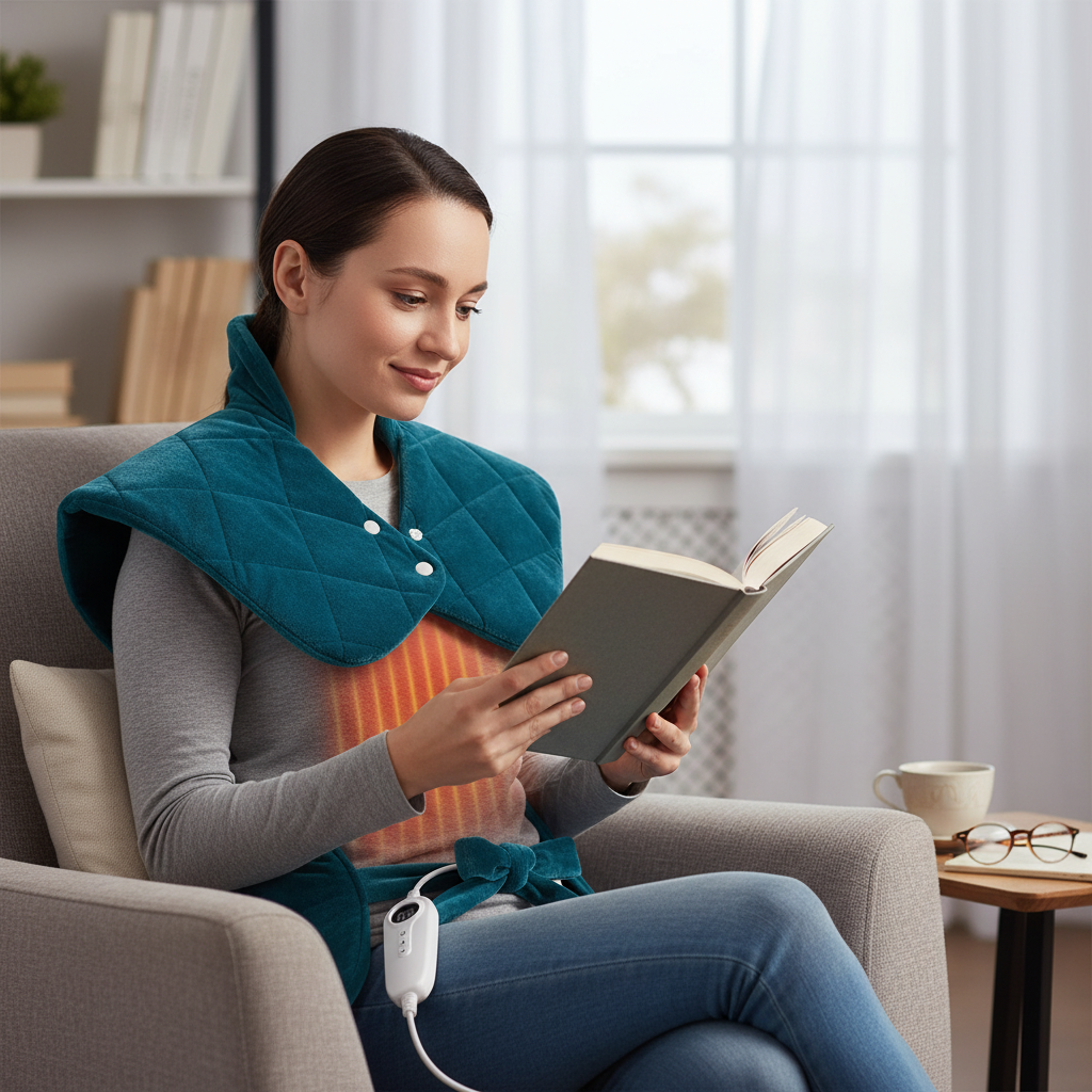 Heated Therapy Pad – Full-Body Comfort for Neck, Shoulders & Back– Glowaro™