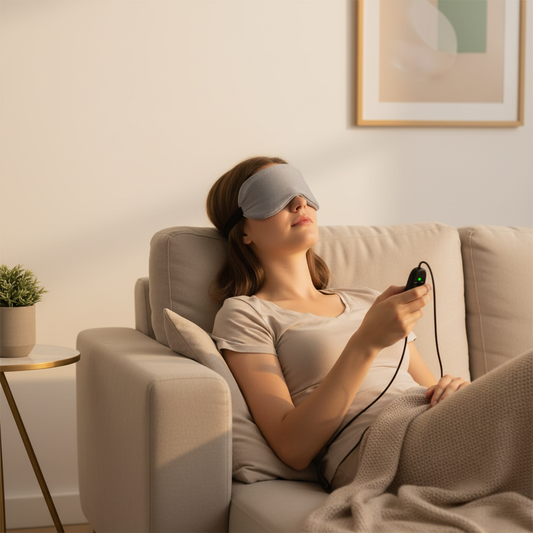 Heated Sleep Eye Mask – Relaxation & Eye Fatigue Relief– Glowaro™