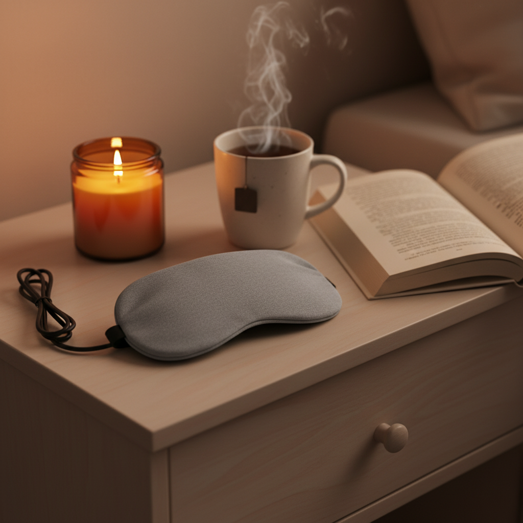 Heated Sleep Eye Mask – Relaxation & Eye Fatigue Relief– Glowaro™