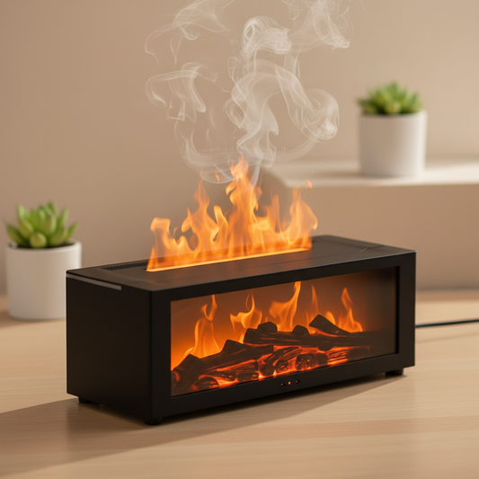 FlameMist Aromatherapy Diffuser – Relaxing Flame Effect for Calm, Cozy Spaces– Glowaro™