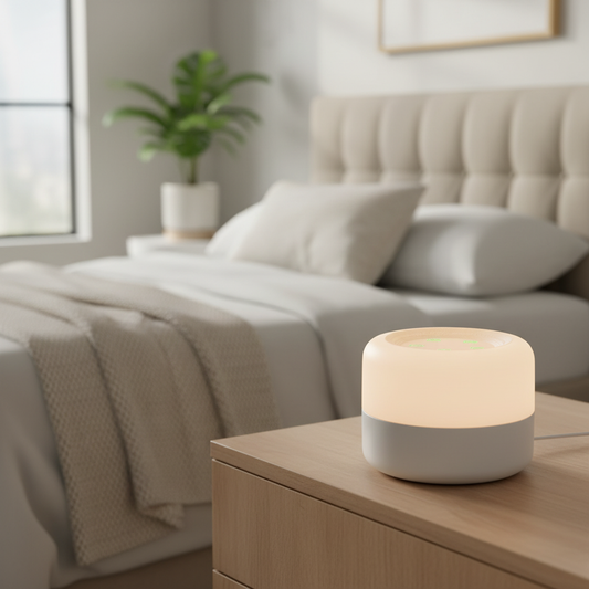 White Noise Sleep Lamp – Calming Light & Soothing Sounds for Restful Nights– Glowaro™