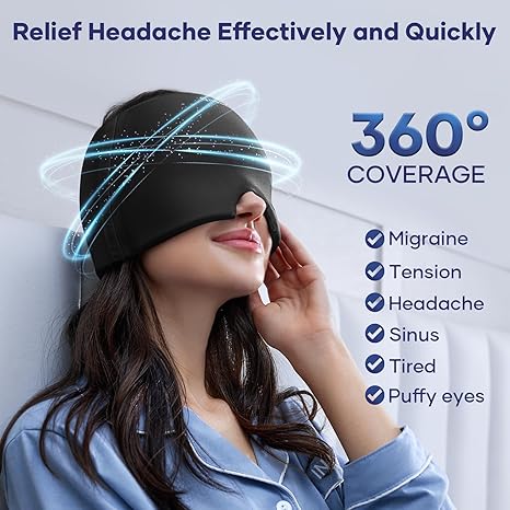 Ice Therapy Mask for Migraines & Headache Relief Mask– Glowaro™