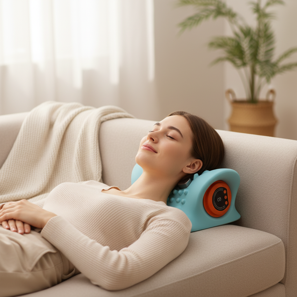Smart Neck Relief Pillow – Deep Heat Therapy for Neck & Cervical Pain Relief– Glowaro™