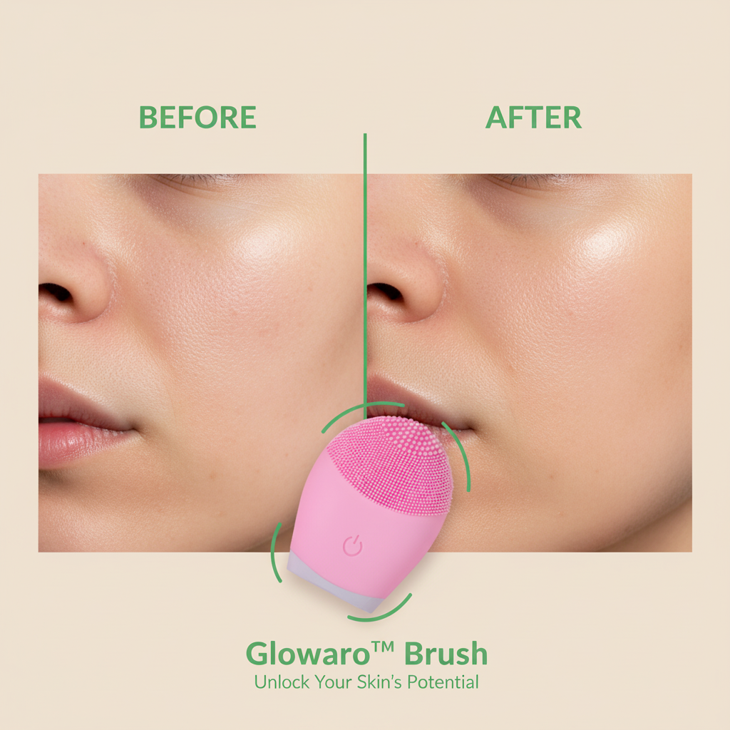 Ultrasonic Facial Brush – Deep Cleansing & Radiant Skin Technology– Glowaro™